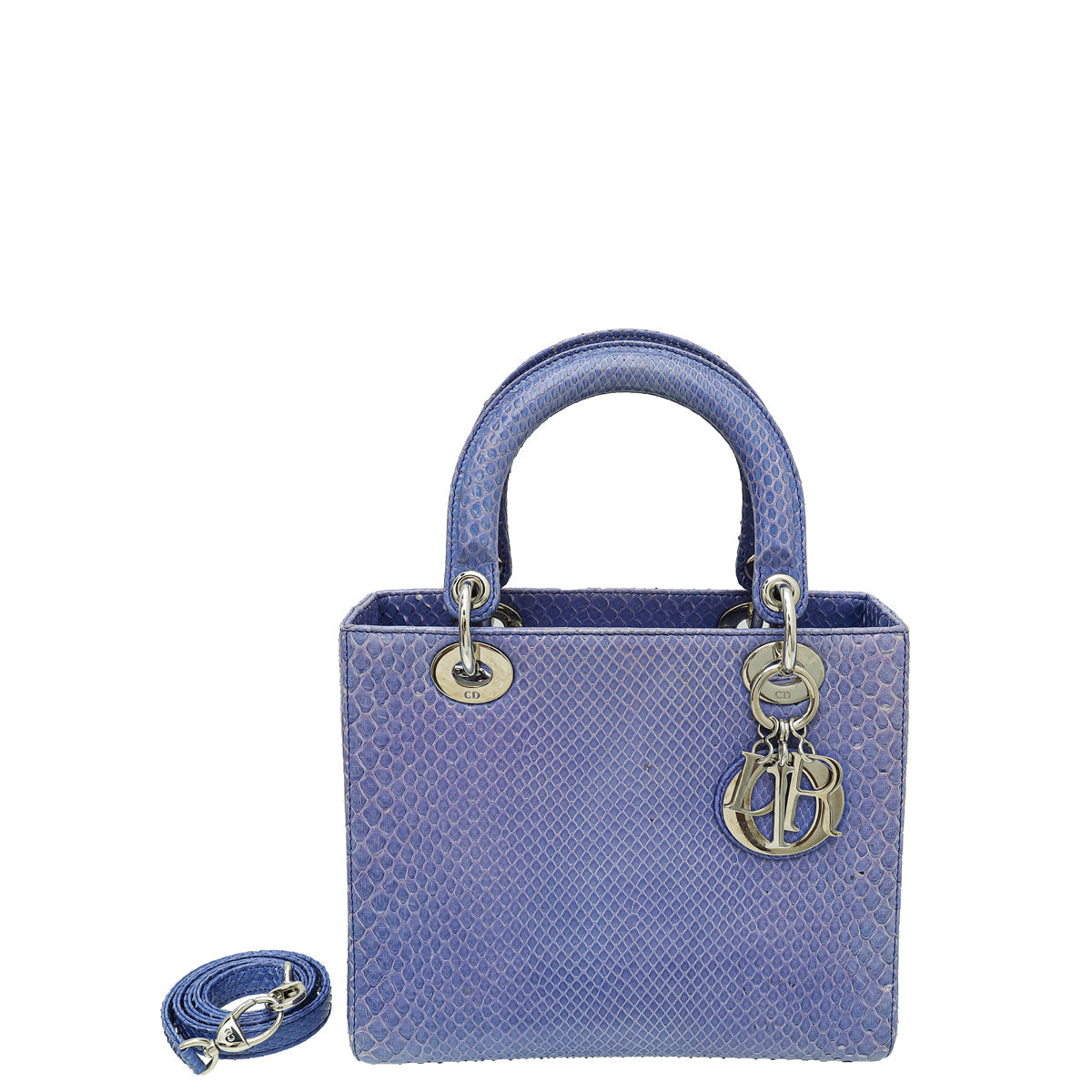 Christian Dior Lilac Lady Dior Python Medium Bag