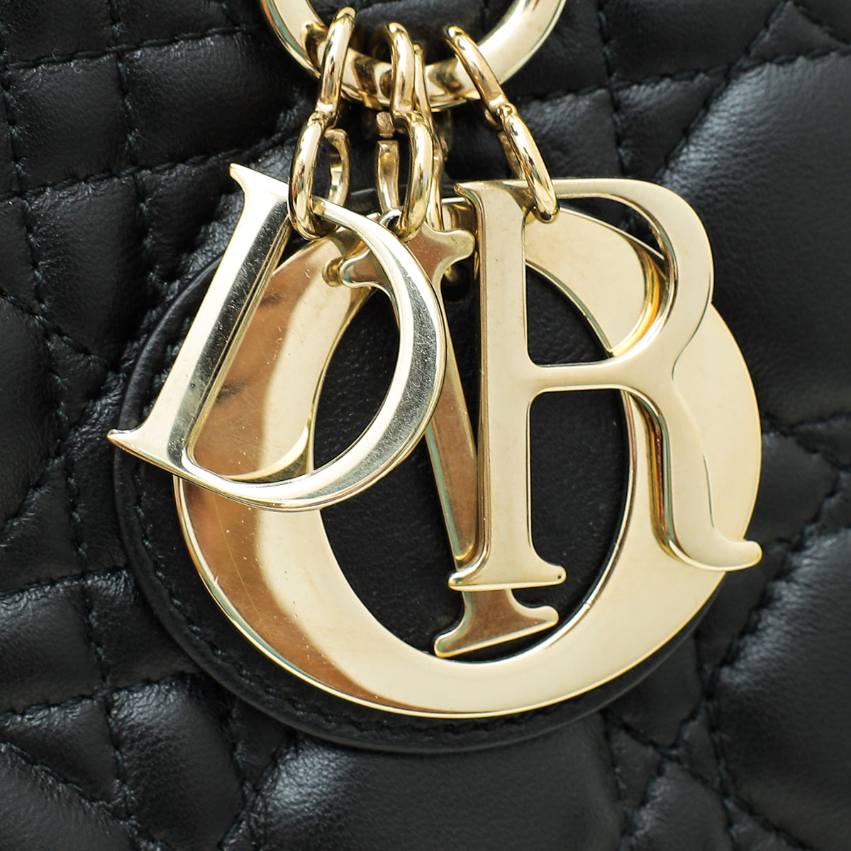 Christian Dior Black Lady Dior Small Bag