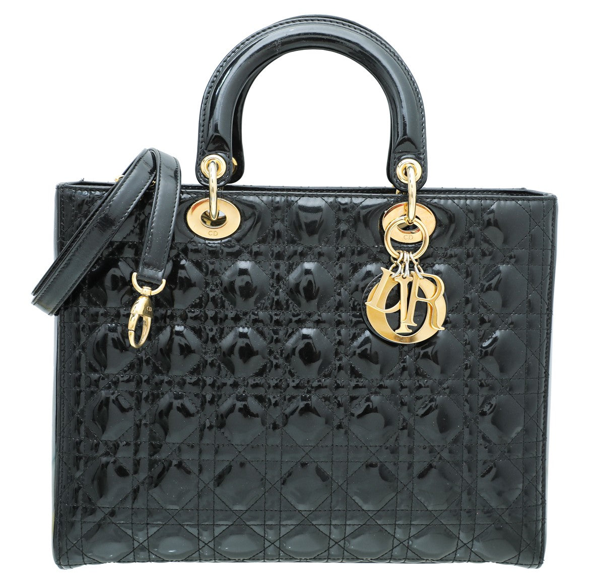 Christian Dior Black Lady Dior Large Bag