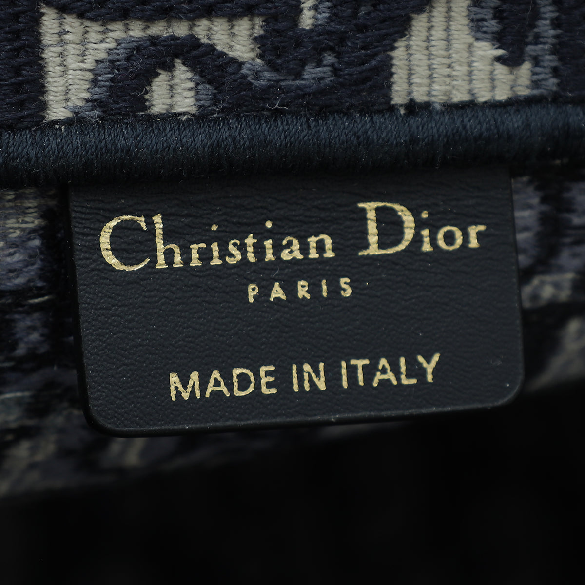 Christian Dior Navy Blue Oblique Book Tote Medium Bag