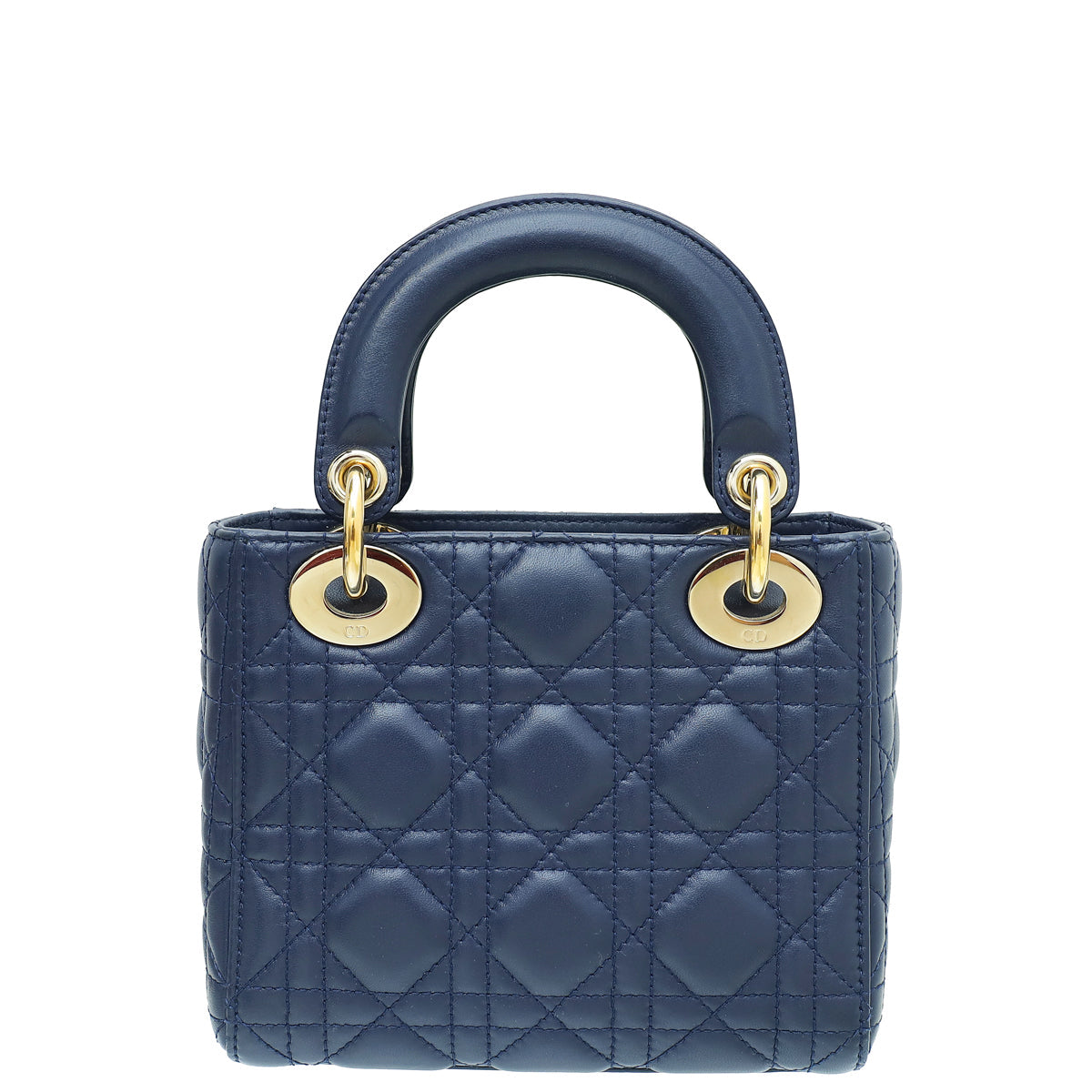 Christian Dior Navy Blue Lady Dior Mini Chain Bag