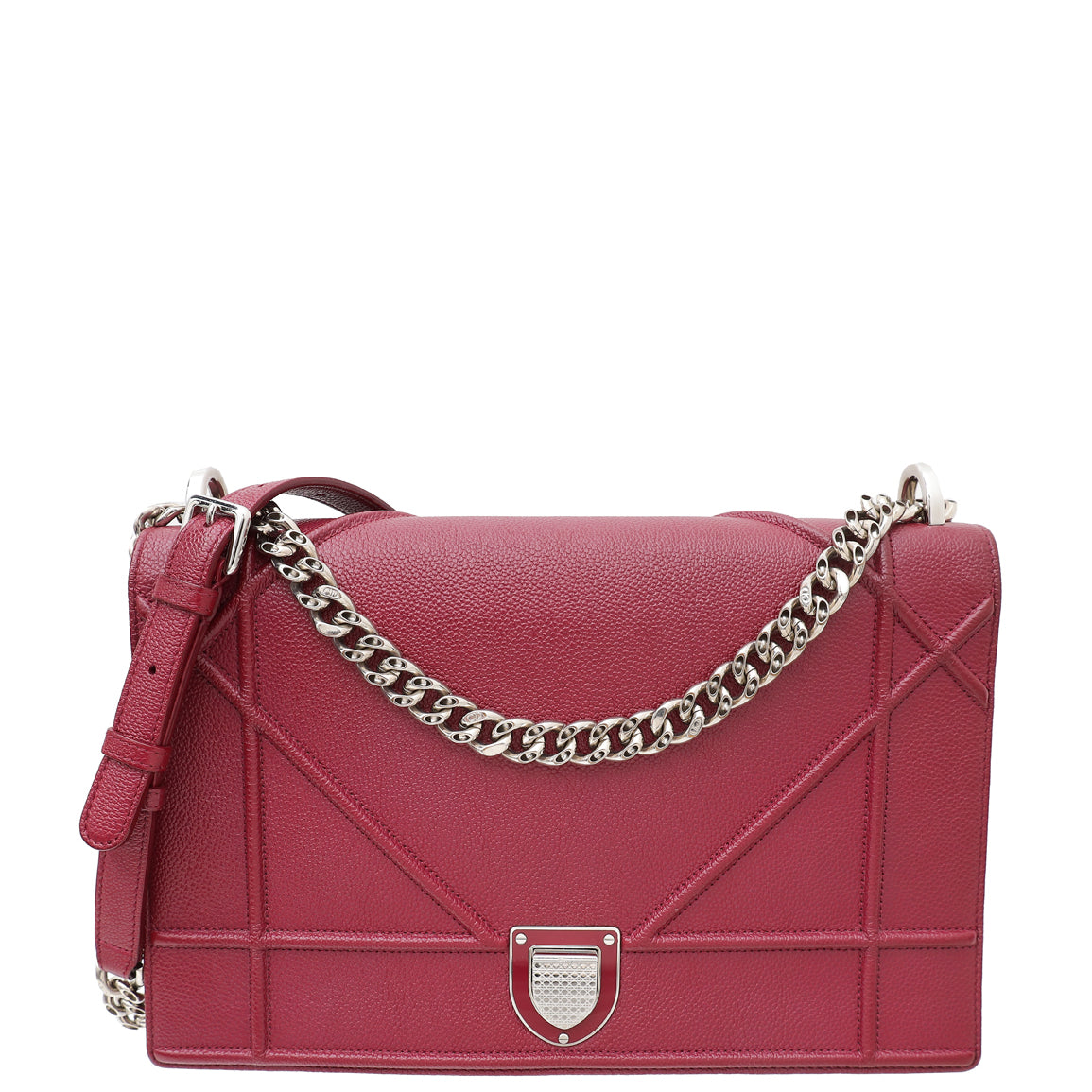 Christian Dior Burgundy Diorama Large Bag