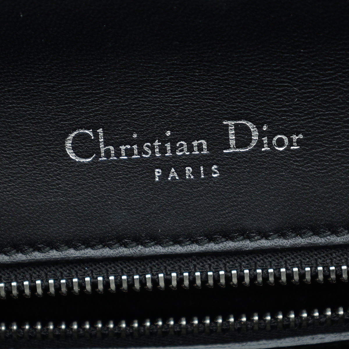 Christian Dior Black Shiny Crocodile Diorama Flap Medium Bag