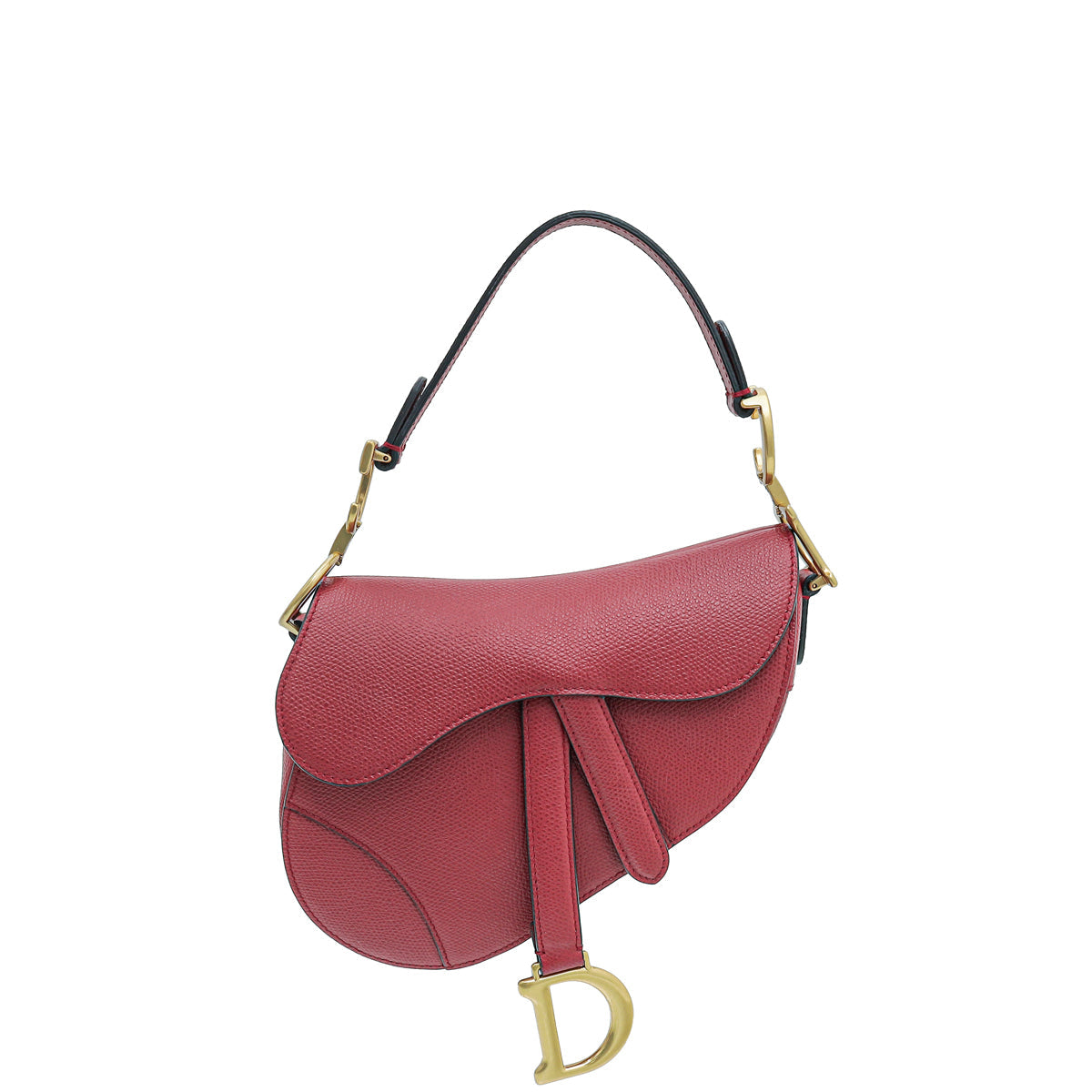 Christian Dior Red Mini Saddle Bag