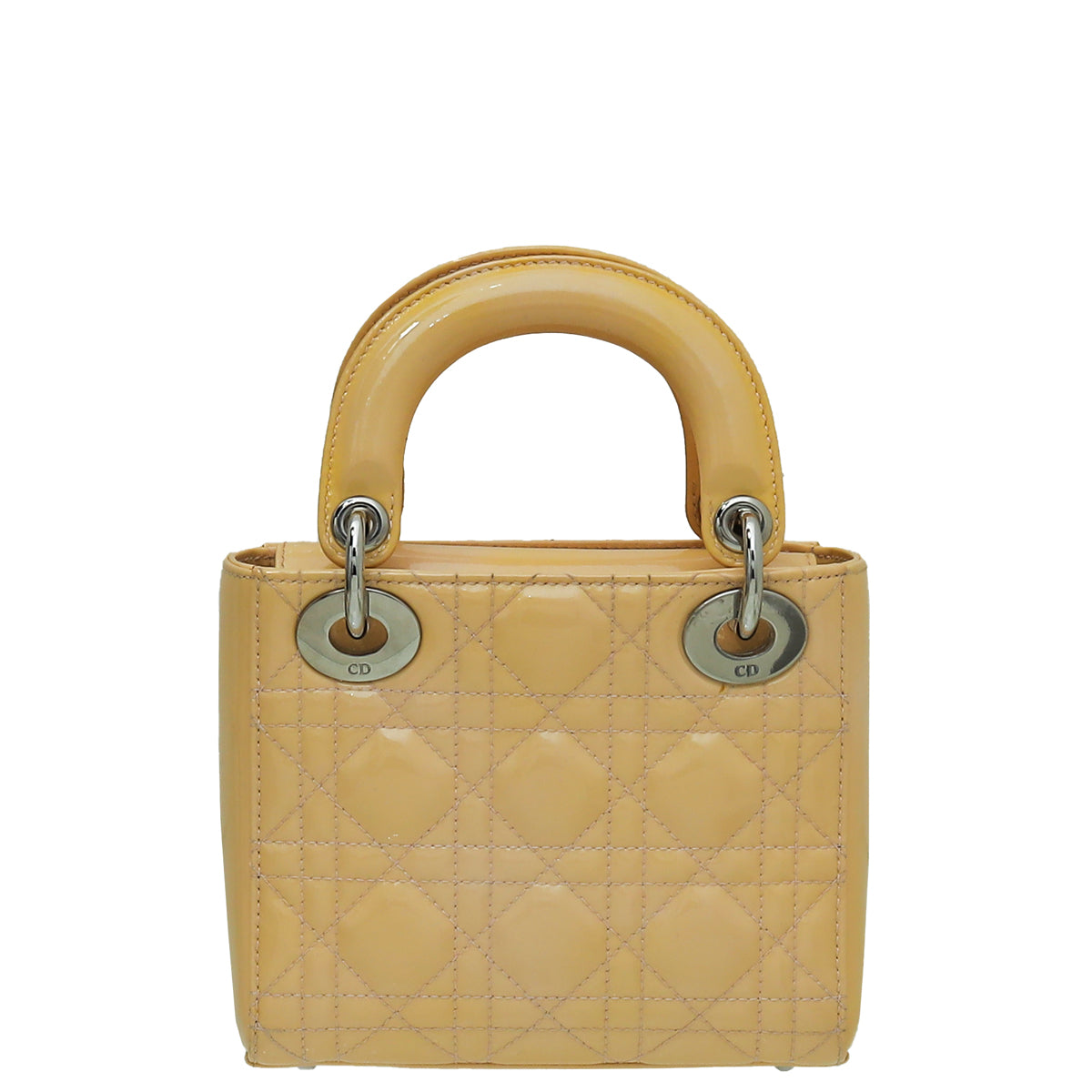 Christian Dior Butter Yellow Lady Dior Mini Strap Bag