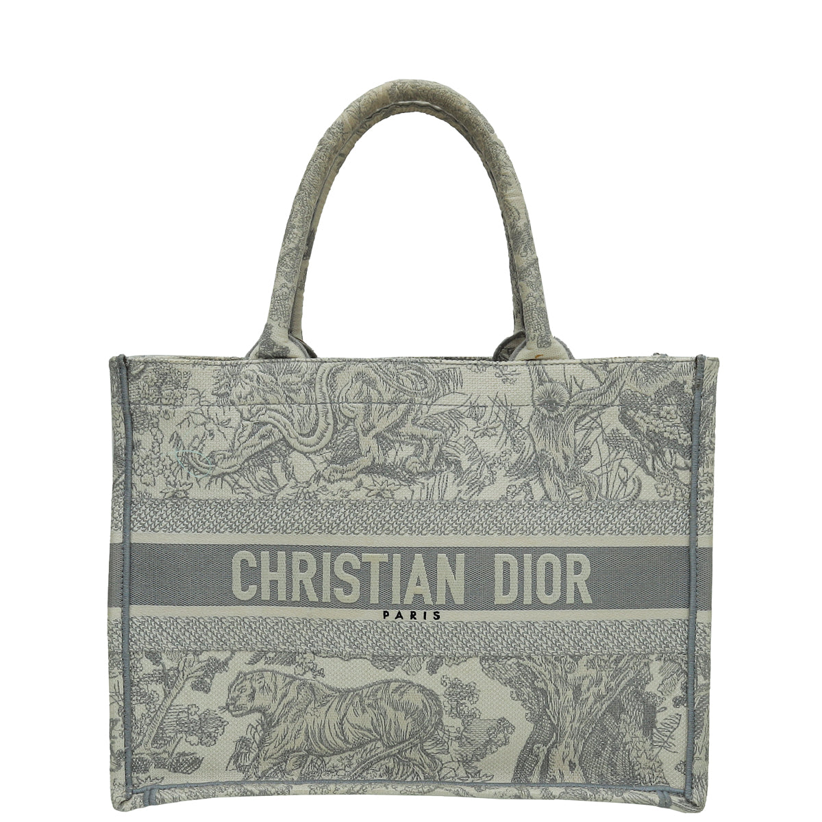 Christian Dior Grey Book Tote Toile De Jouy Medium Bag