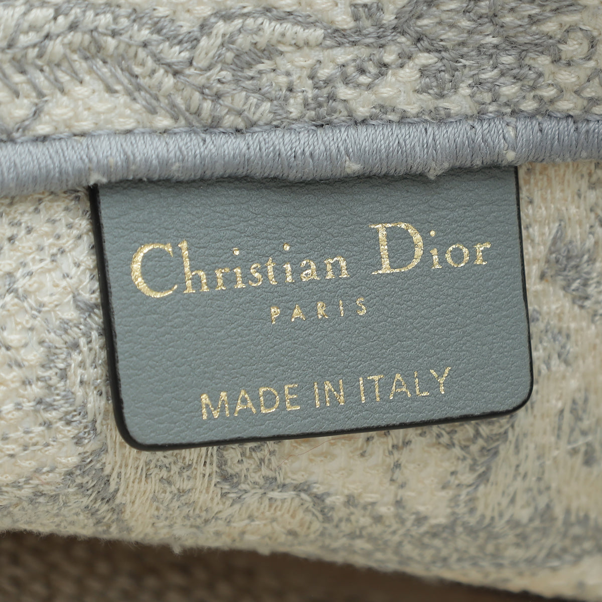 Christian Dior Grey Book Tote Toile De Jouy Medium Bag