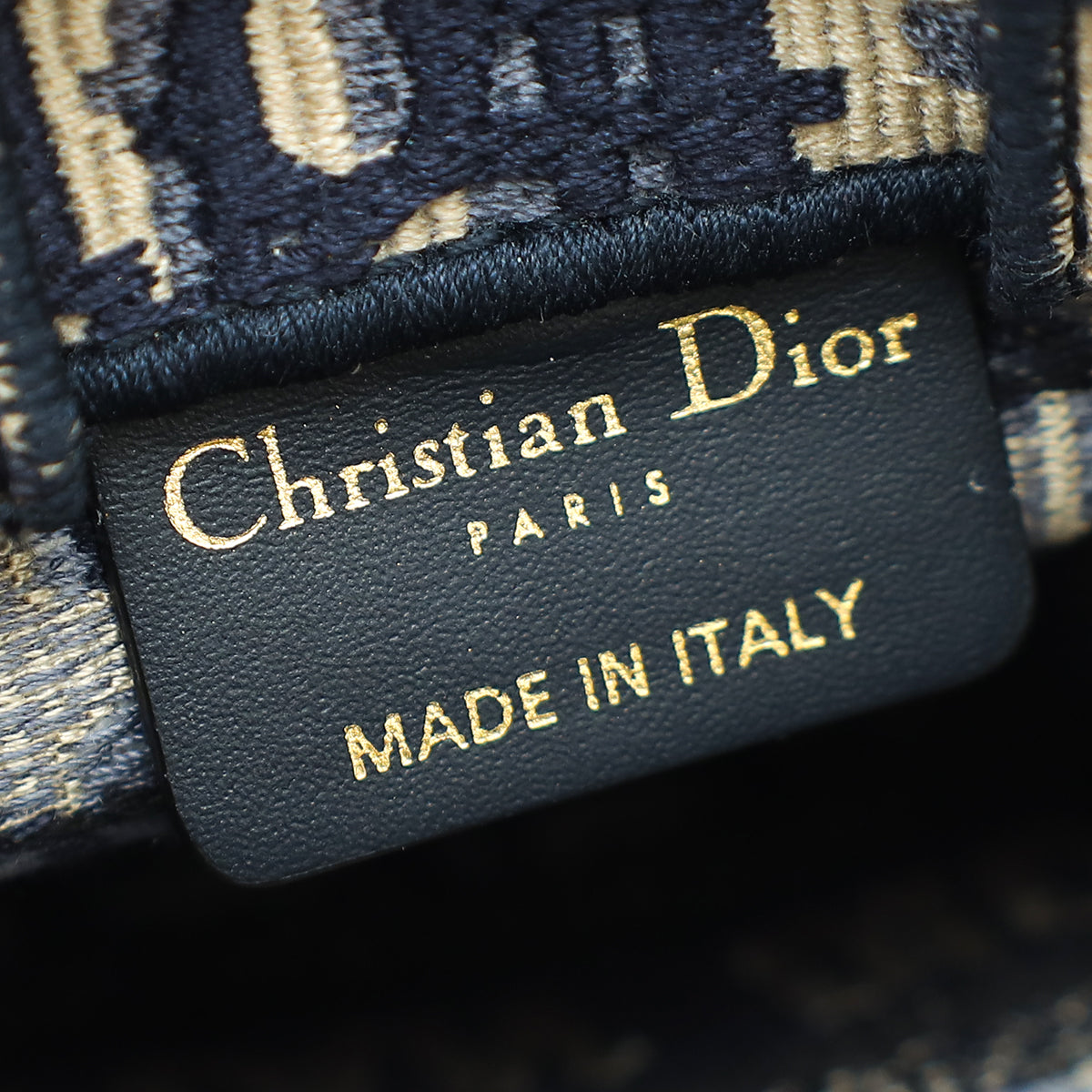 Christian Dior Navy Blue Oblique Mini Vertical Book Tote Bag