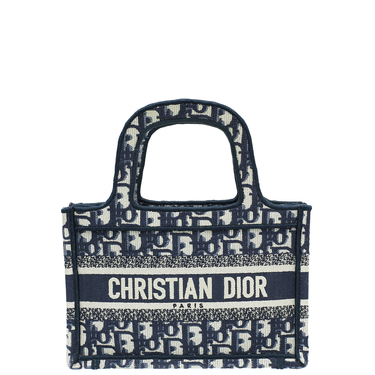 Christian Dior Blue Oblique Mini Book Tote Bag