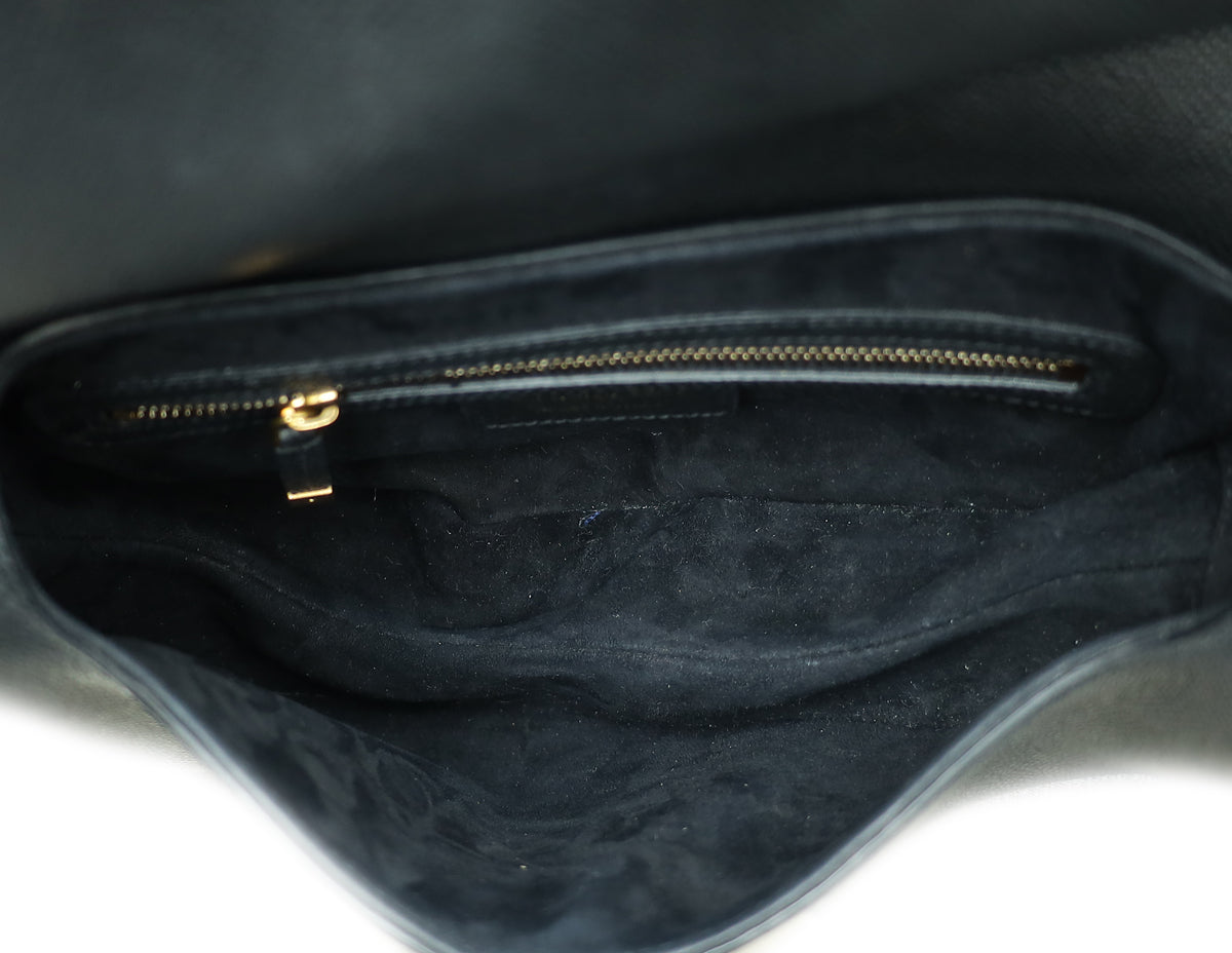 Christian Dior Black Saddle Medium Bag