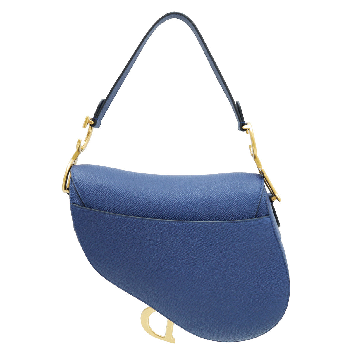 Christian Dior Royal Blue Medium Saddle Bag