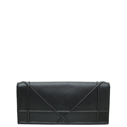 Christian Dior Black Diorama Clutch On Chain