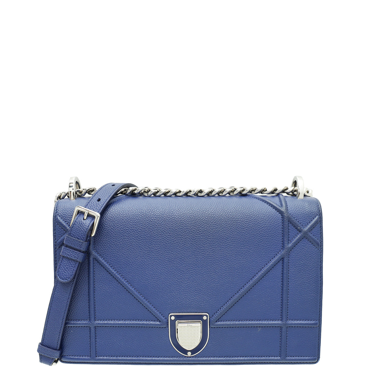 Christian Dior Royal Blue Diorama Medium Flap Bag