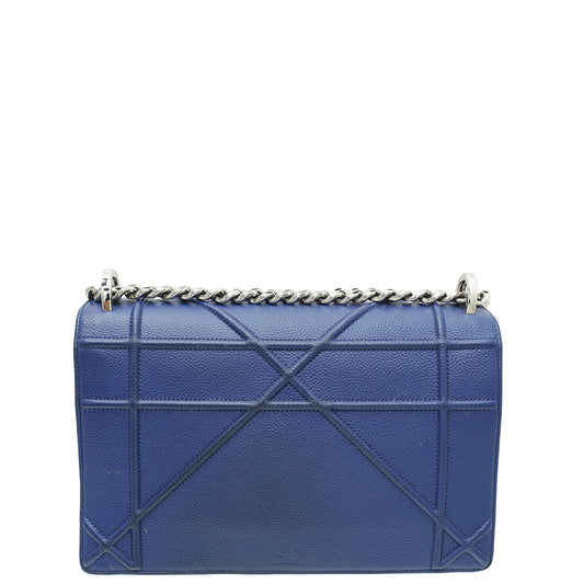 Christian Dior Royal Blue Diorama Medium Flap Bag