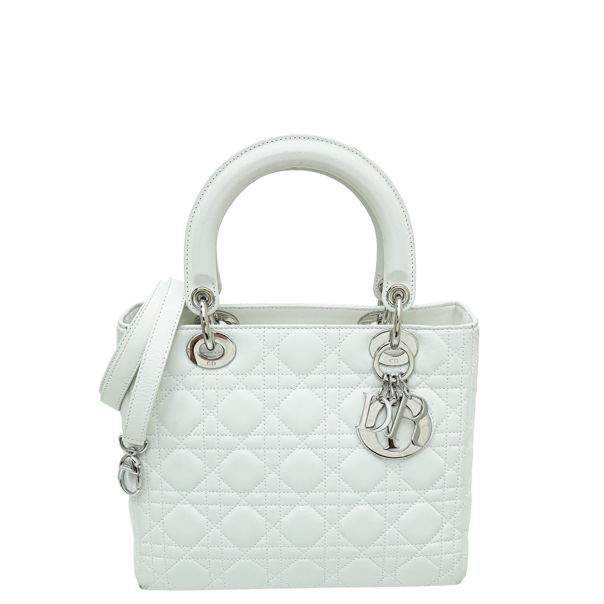 Christian Dior White Lady Dior Medium Bag