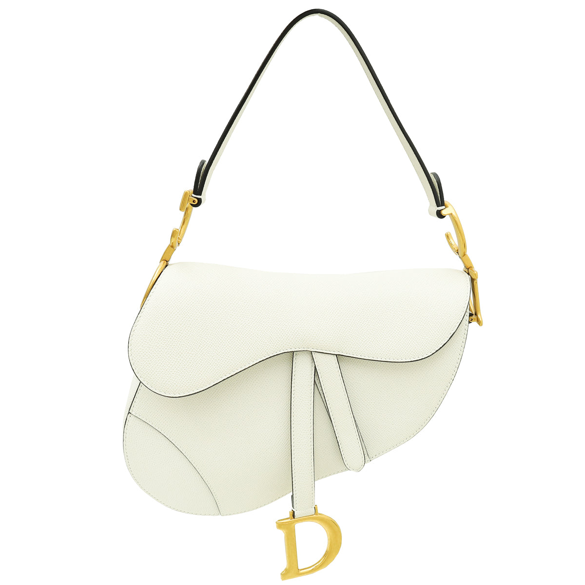 Christian Dior White Saddle Medium Bag