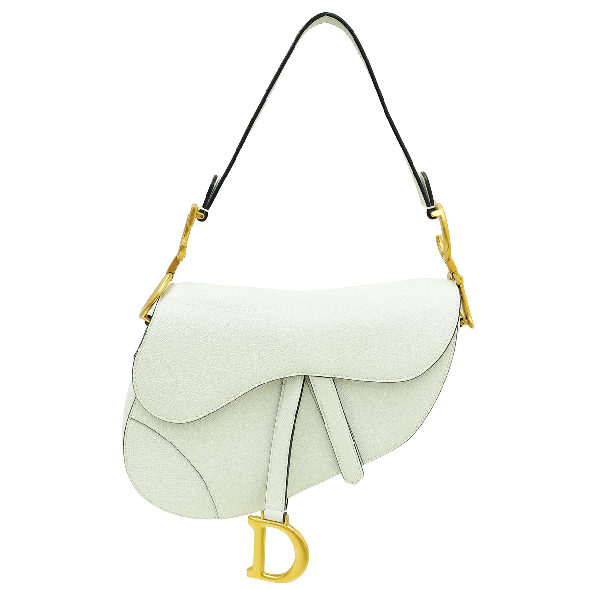 Christian Dior White Saddle Medium Bag