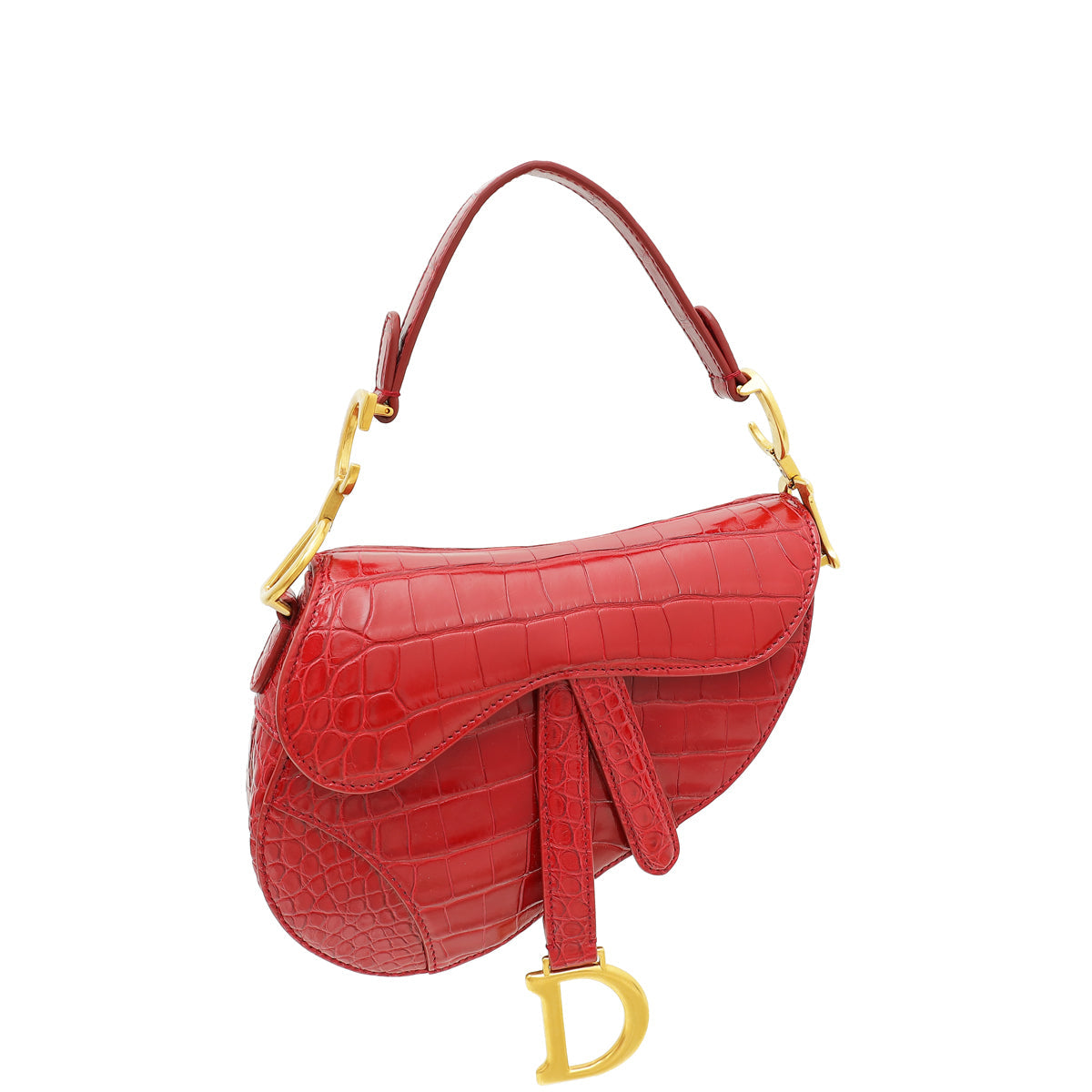 Christian Dior Dark Red Saddle Mini Bag