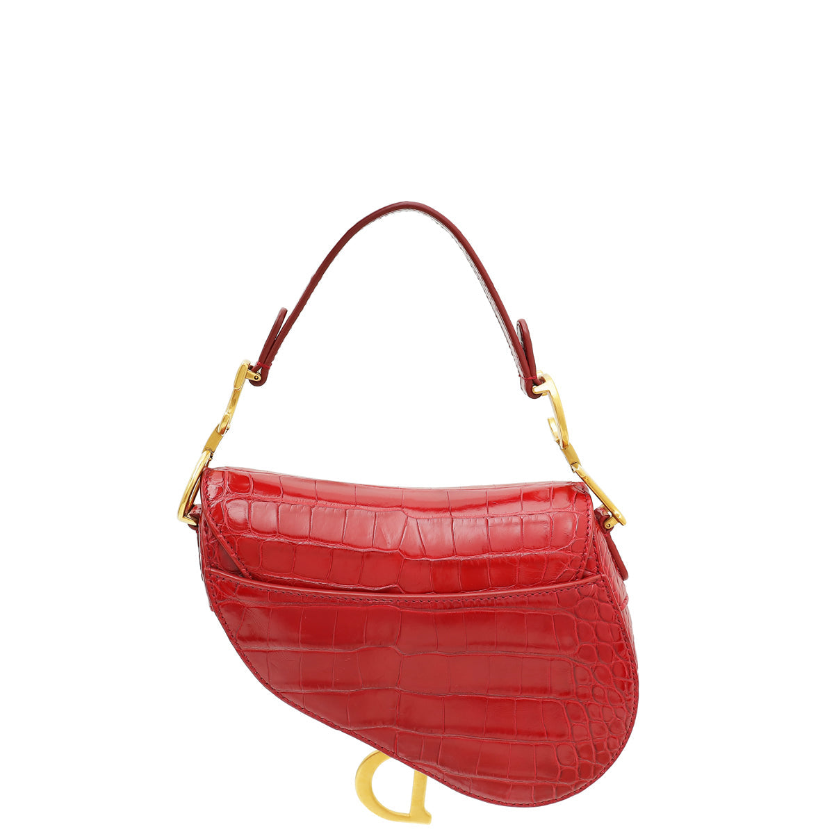 Christian Dior Dark Red Saddle Mini Bag