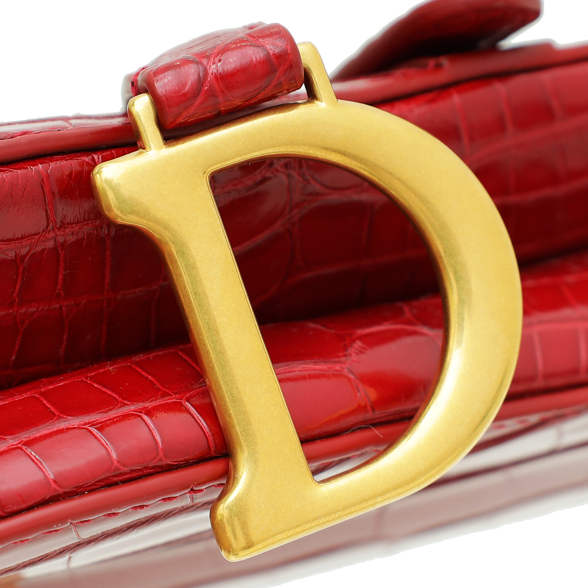 Christian Dior Dark Red Saddle Mini Bag