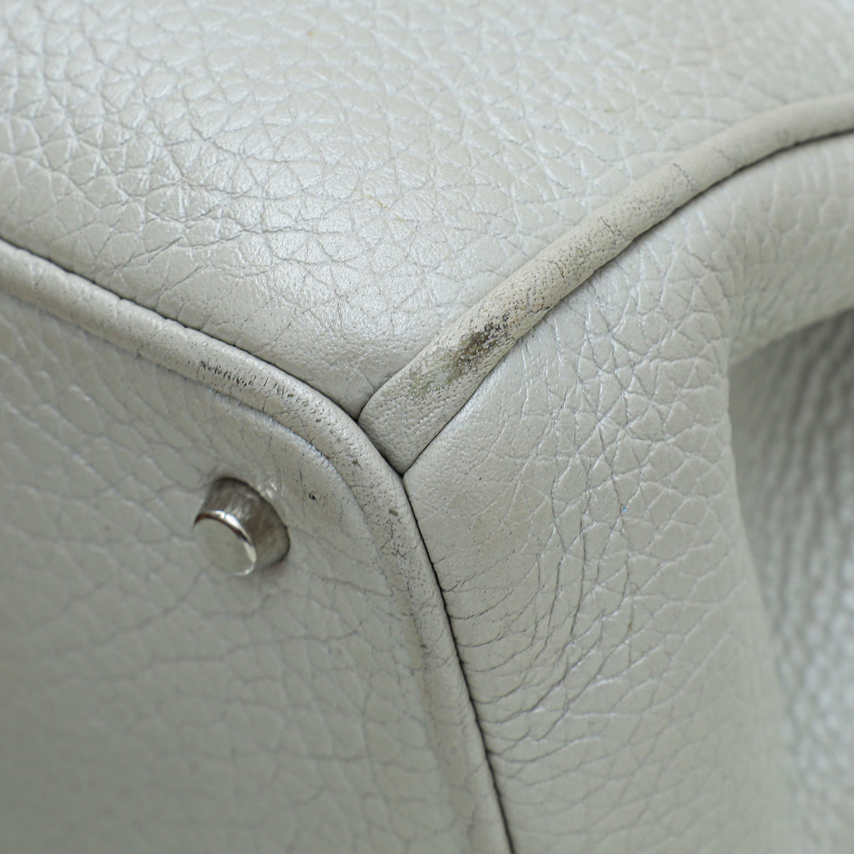 Christian Dior Pearl White Diorissimo Mini Tote Bag