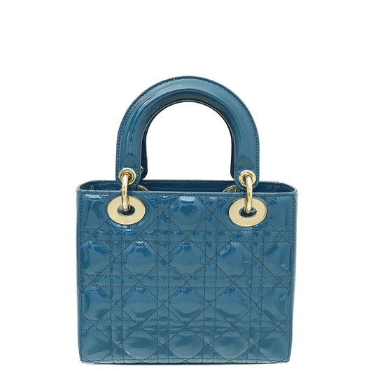 Christian Dior Yale Blue Lady Dior Small Bag