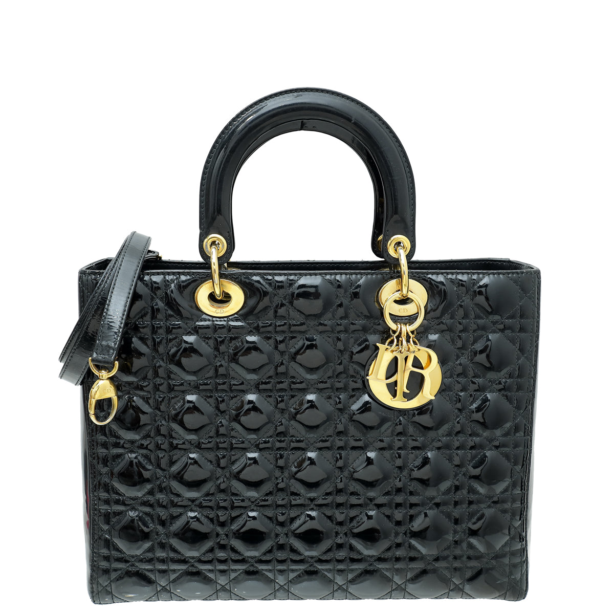 Christian Dior Black Lady Dior Large Bag