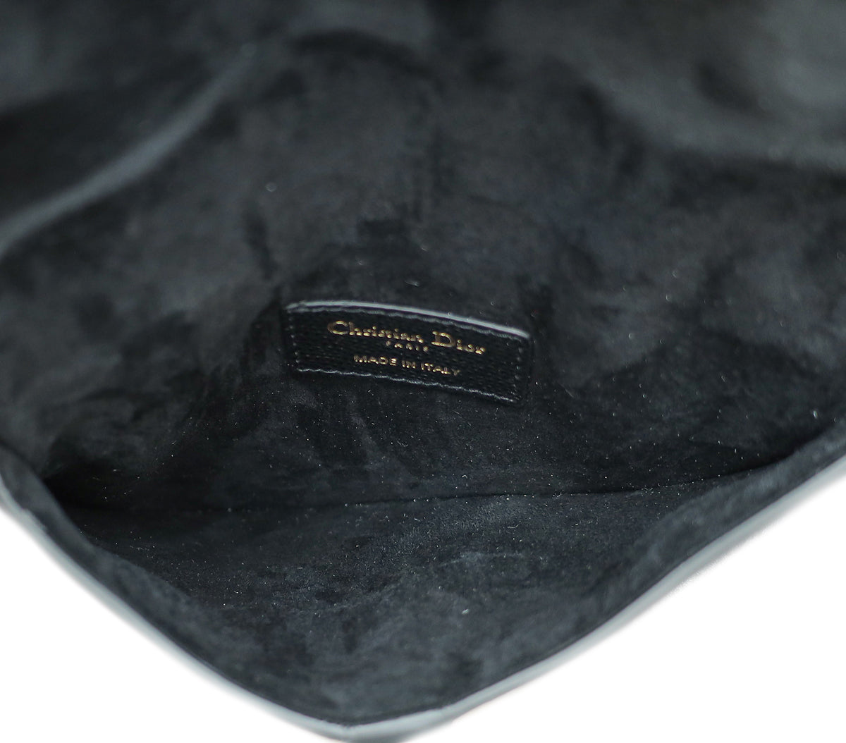 Christian Dior Black Saddle Flat Belt Pouch