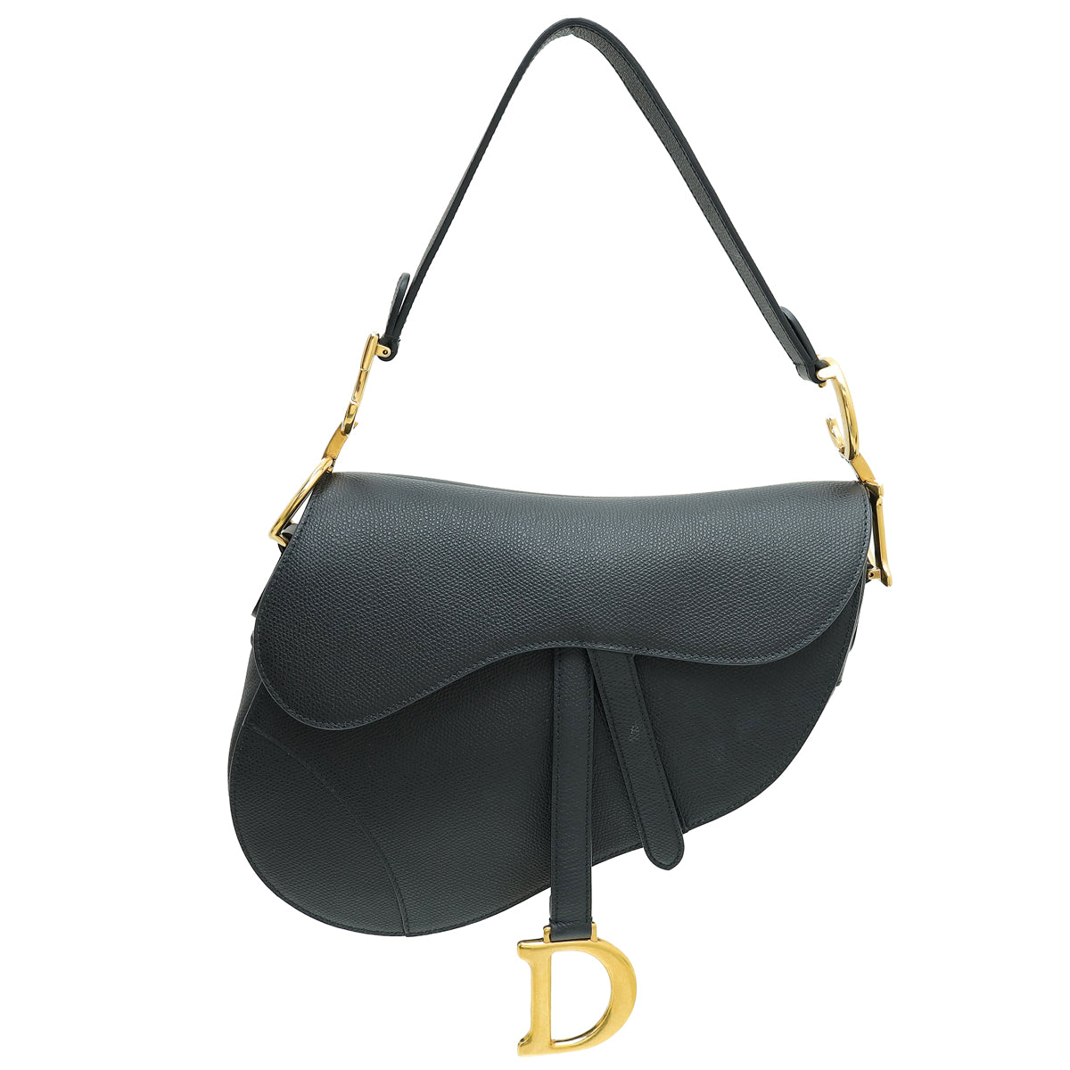 Christian Dior Black Saddle Bag