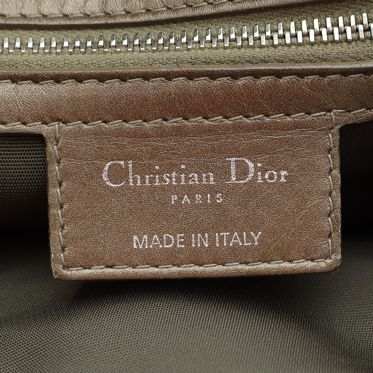 Christian Dior Metallic Gray Panarea Tote Small Bag