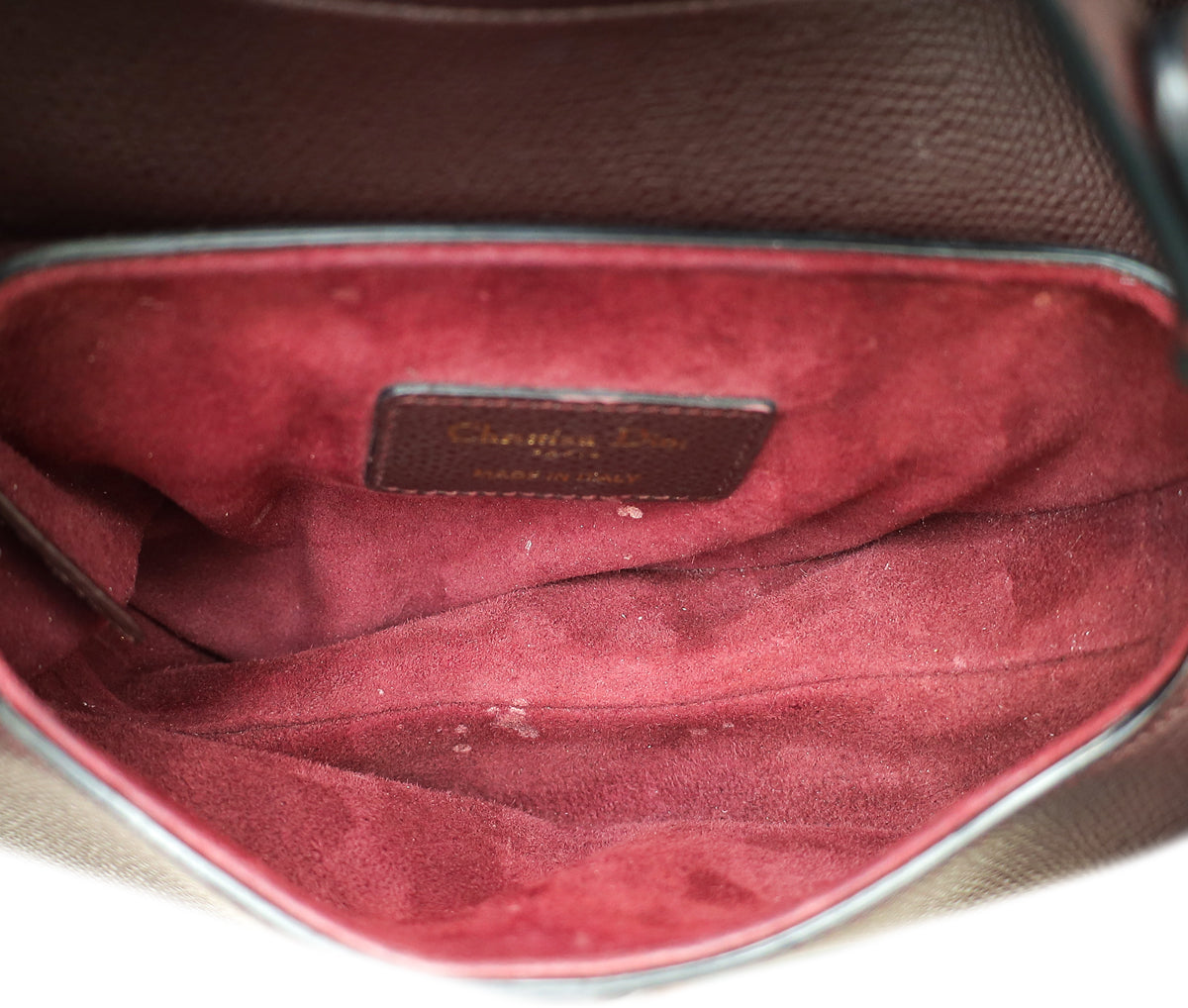 Christian Dior Burgundy Mini Saddle Bag w/Strap