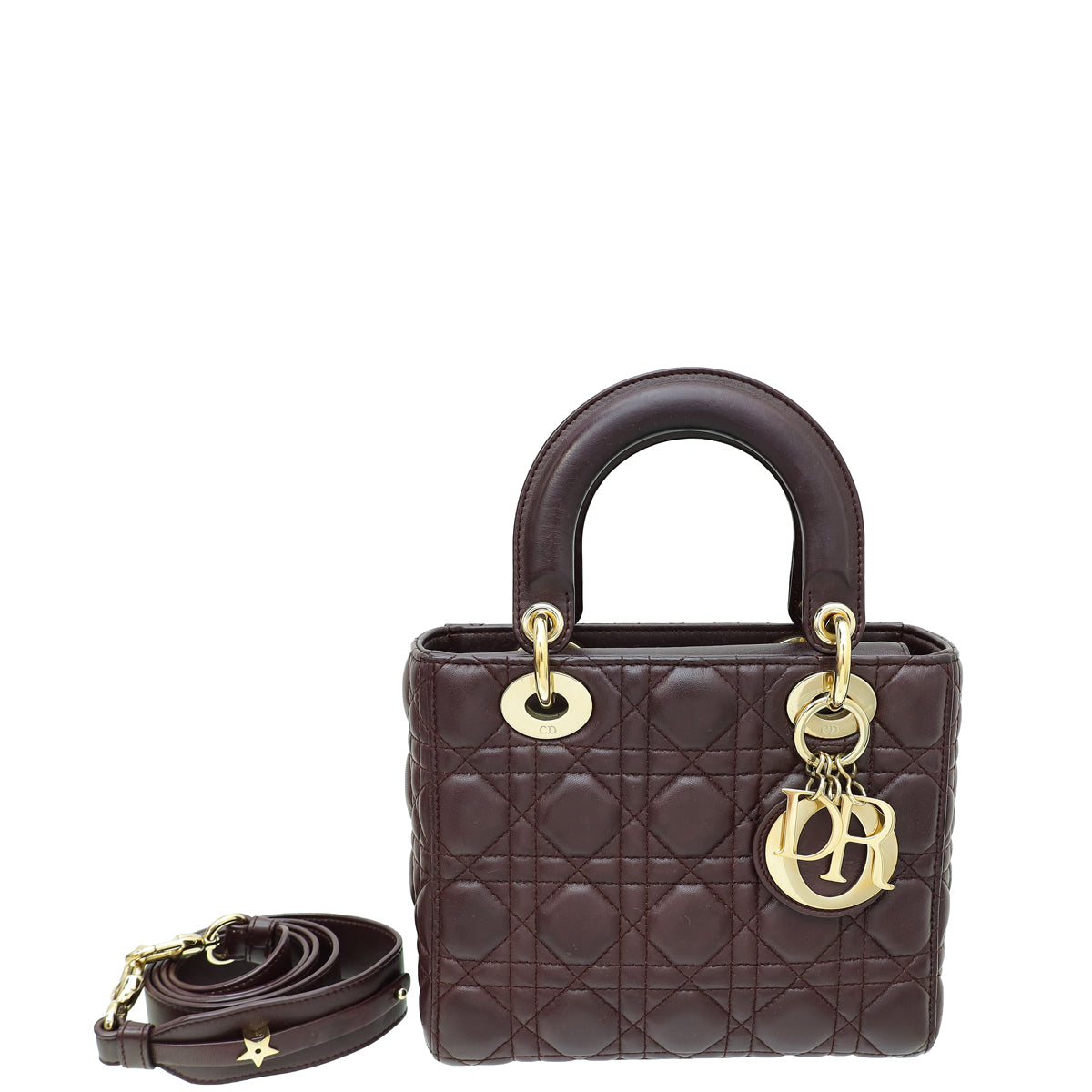 Christian Dior Burgundy My ABCDior Lady Dior Small Bag