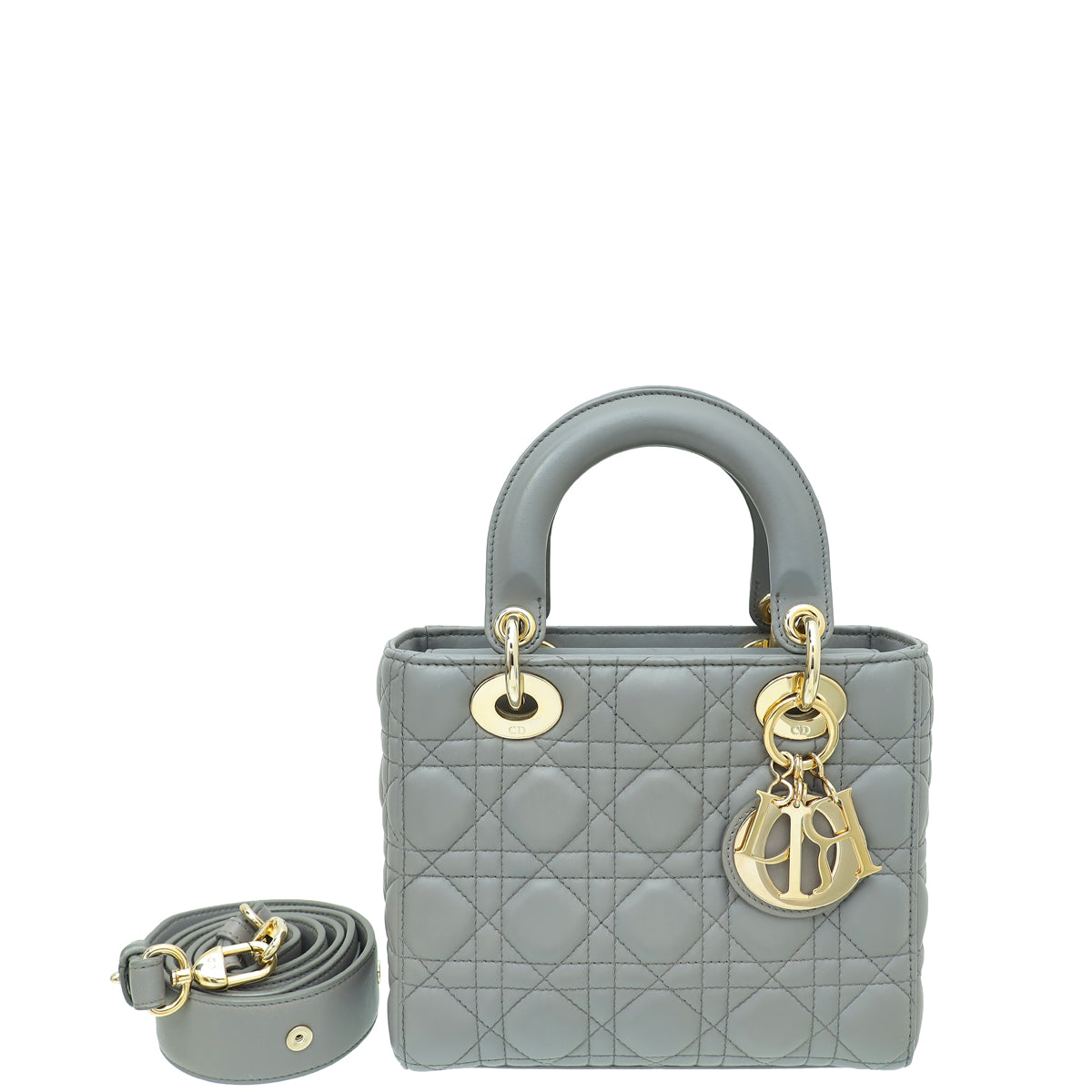 Christian Dior Gray My ABCDior Lady Dior Small Bag