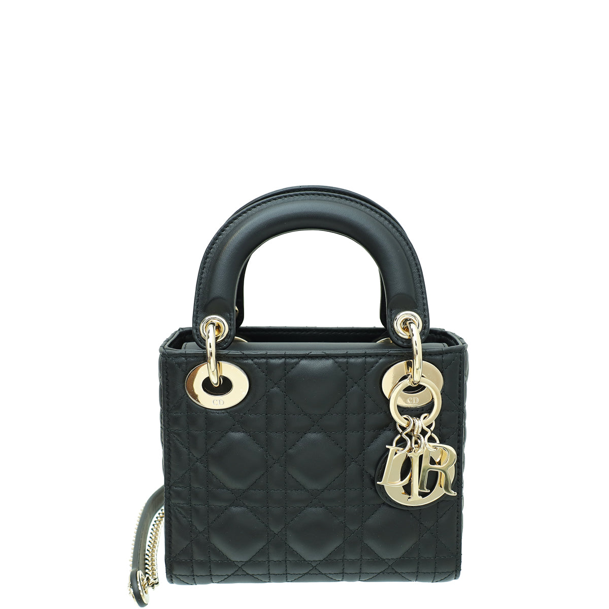 Christian Dior Black Lady Dior Mini Chain Bag