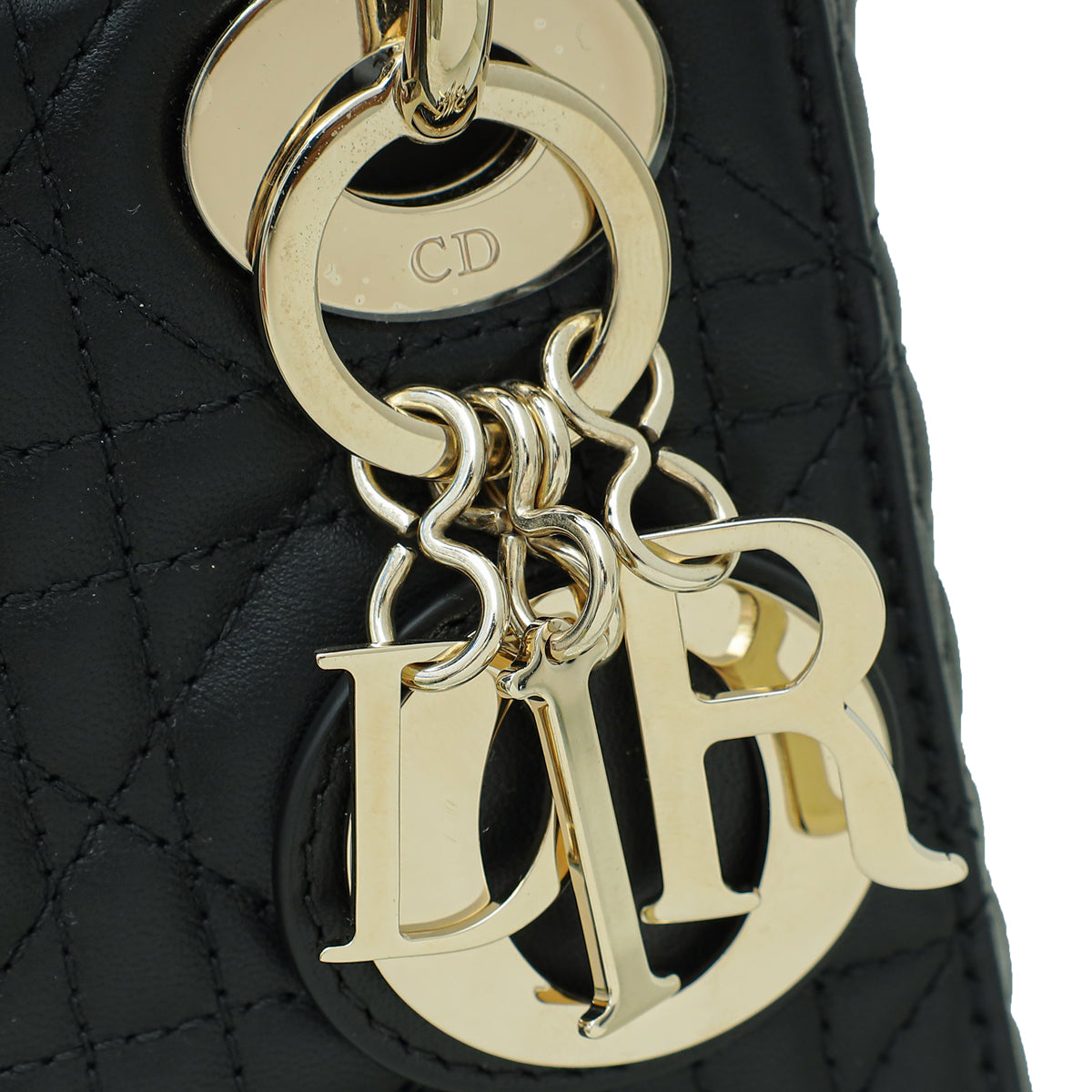 Christian Dior Black Lady Dior Mini Chain Bag