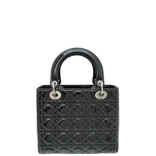 Christian Dior Black Lady Dior Medium Bag