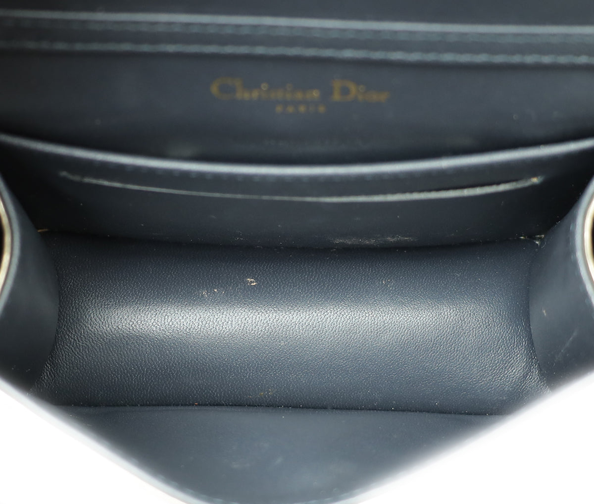 Christian Dior Metallic Gold Micro-Cannage Baby Diorama Flap Bag