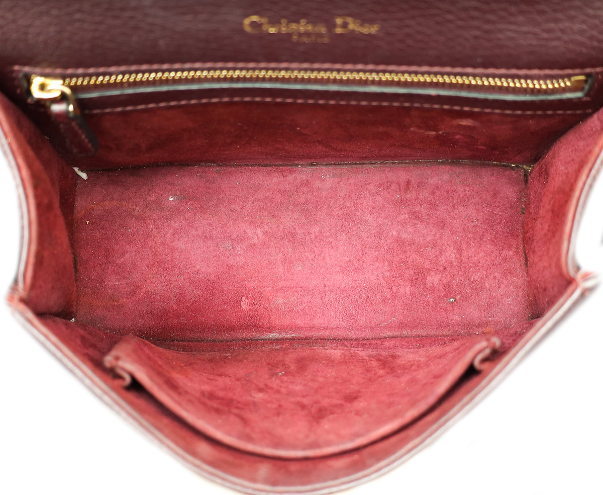 Christian Dior Burgundy Diorama Small Bag