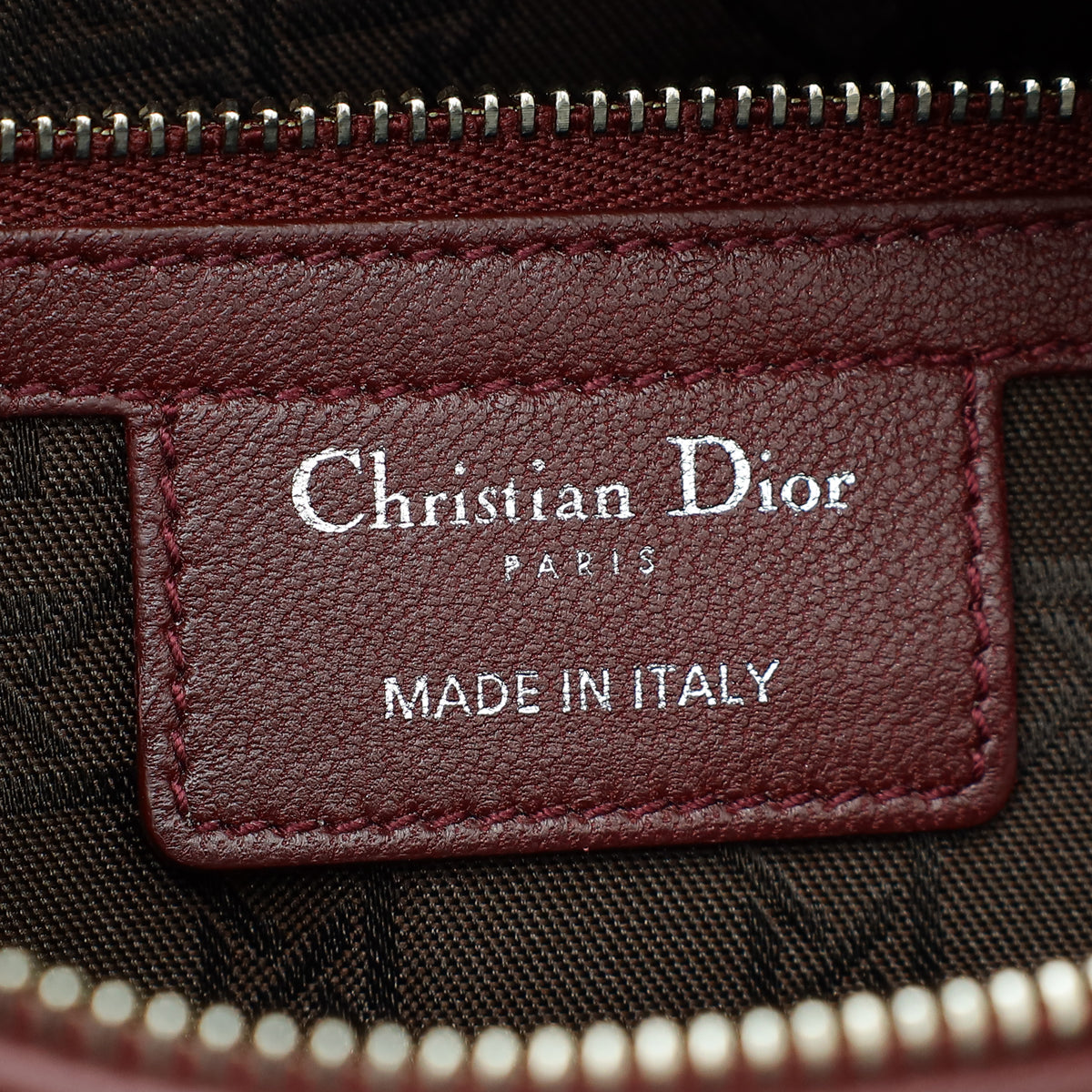 Christian Dior Burgundy Lady Dior Medium Bag