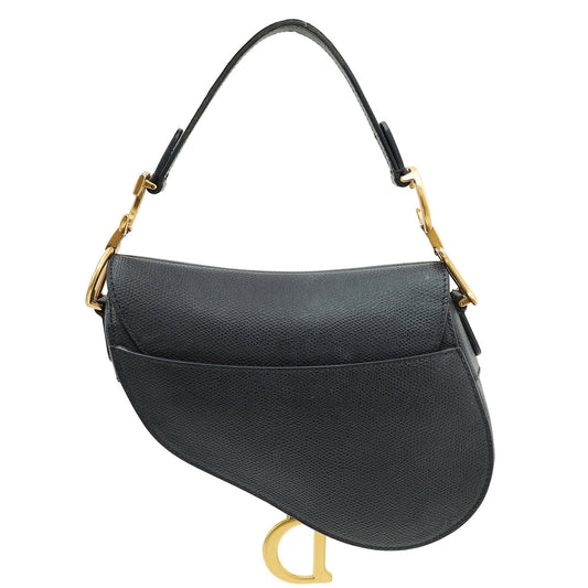 Christian Dior Black Mini Saddle Bag