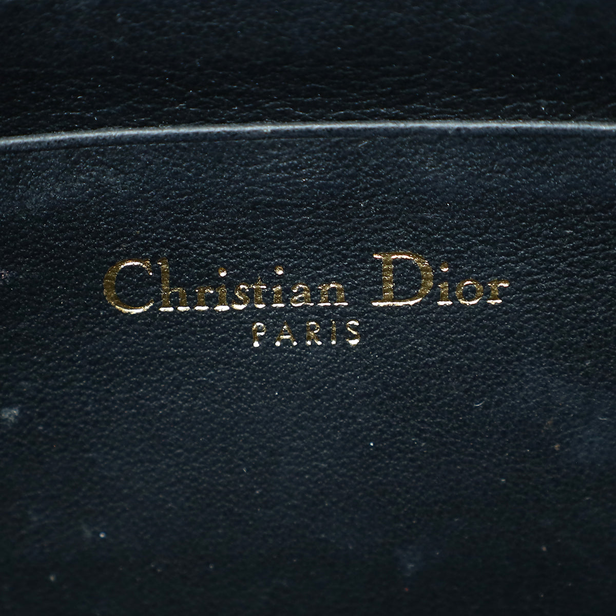 Christian Dior Black Oblique Embossed Wristlet Flap Pouch