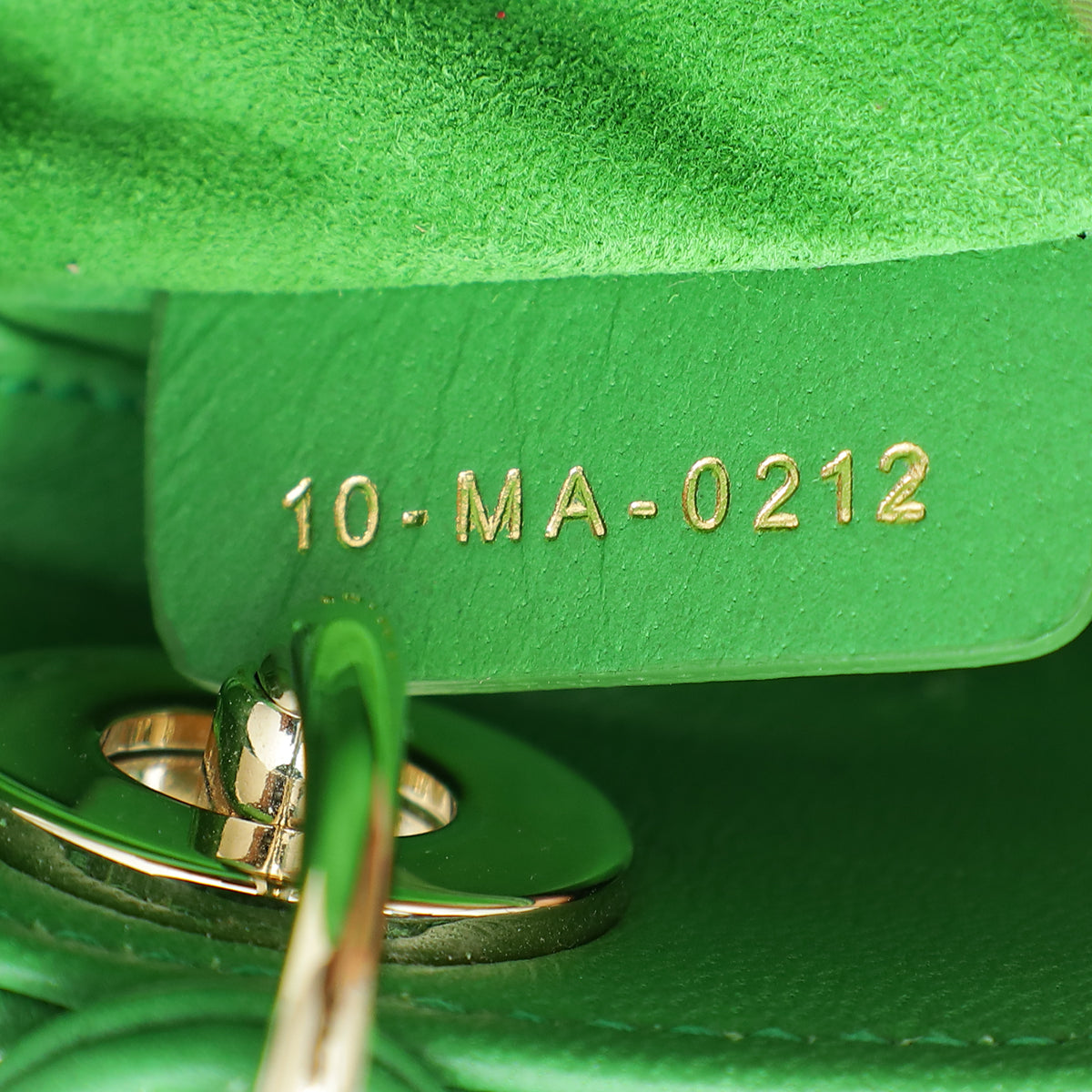 Christian Dior Green Micro Lady Dior Bag