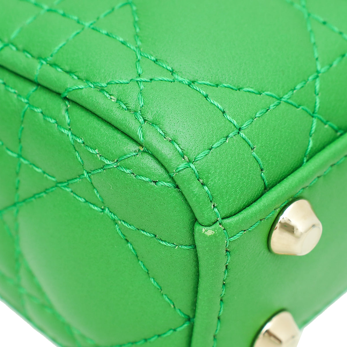 Christian Dior Green Micro Lady Dior Bag