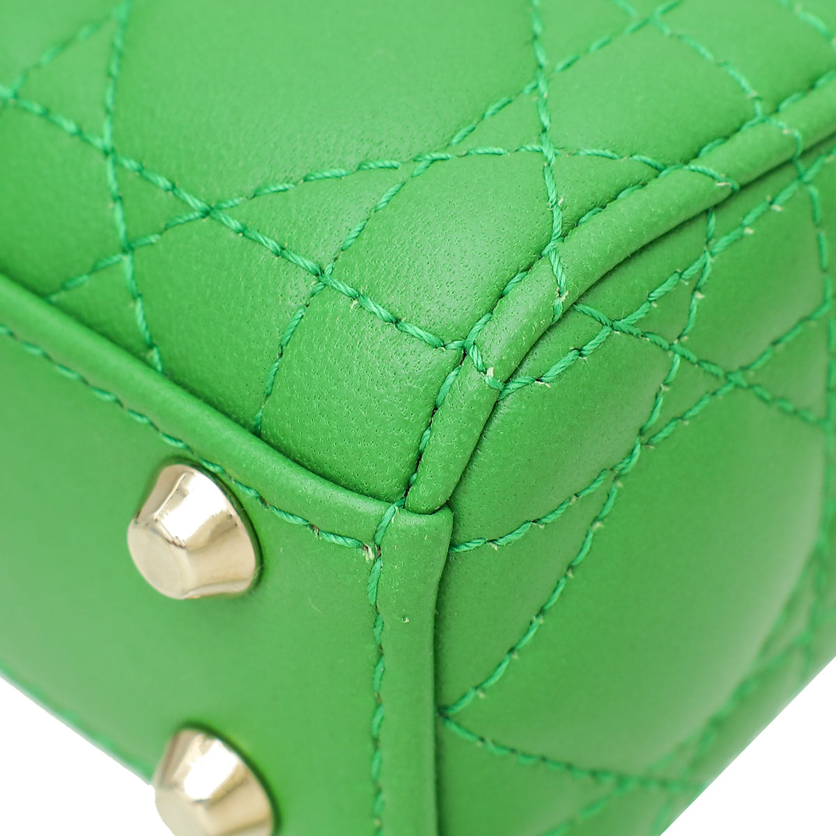 Christian Dior Green Micro Lady Dior Bag