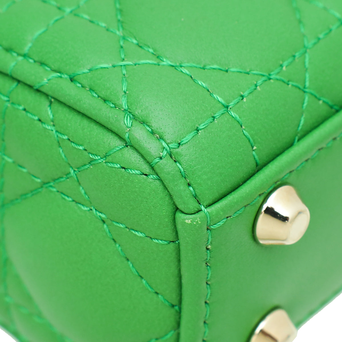 Christian Dior Green Micro Lady Dior Bag