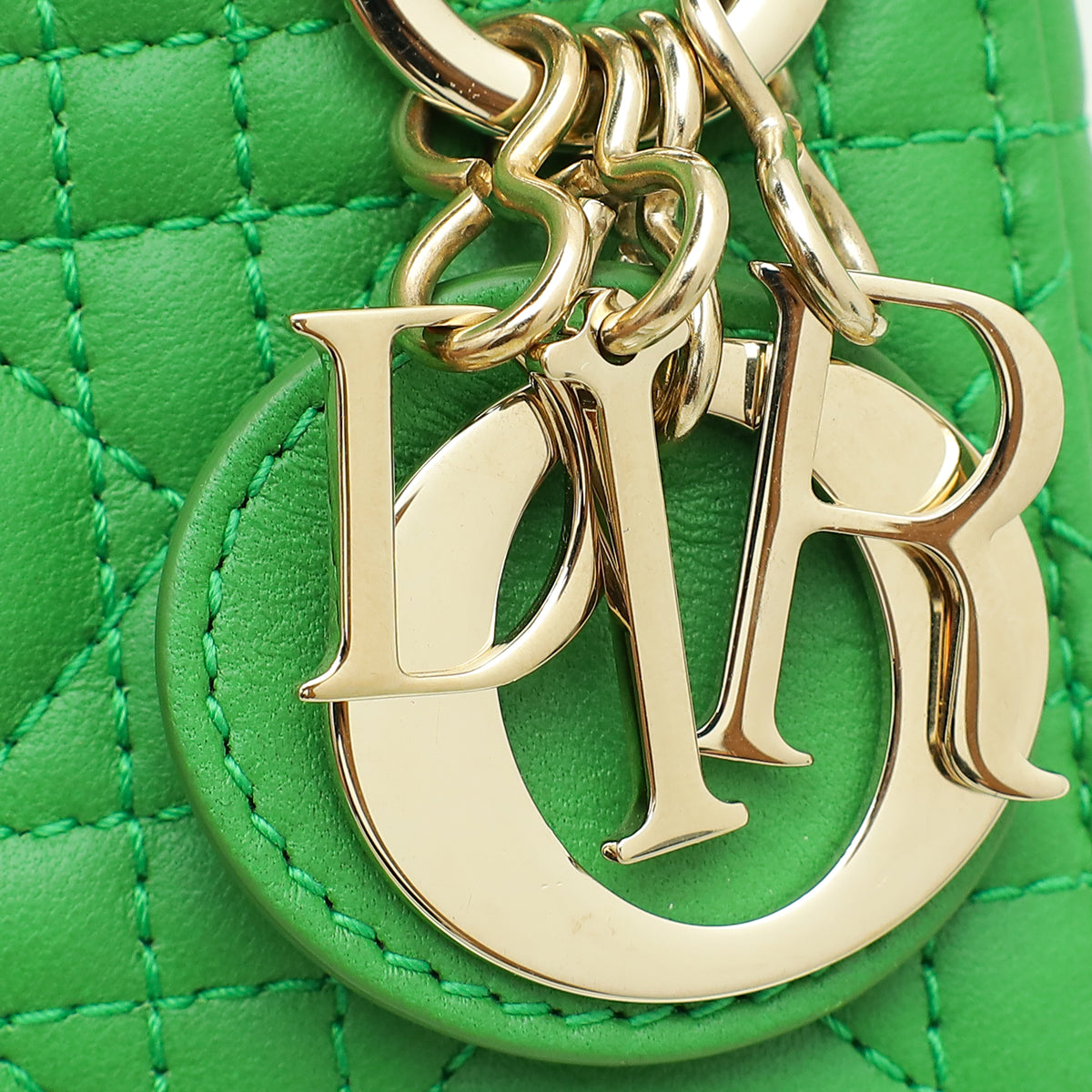 Christian Dior Green Micro Lady Dior Bag