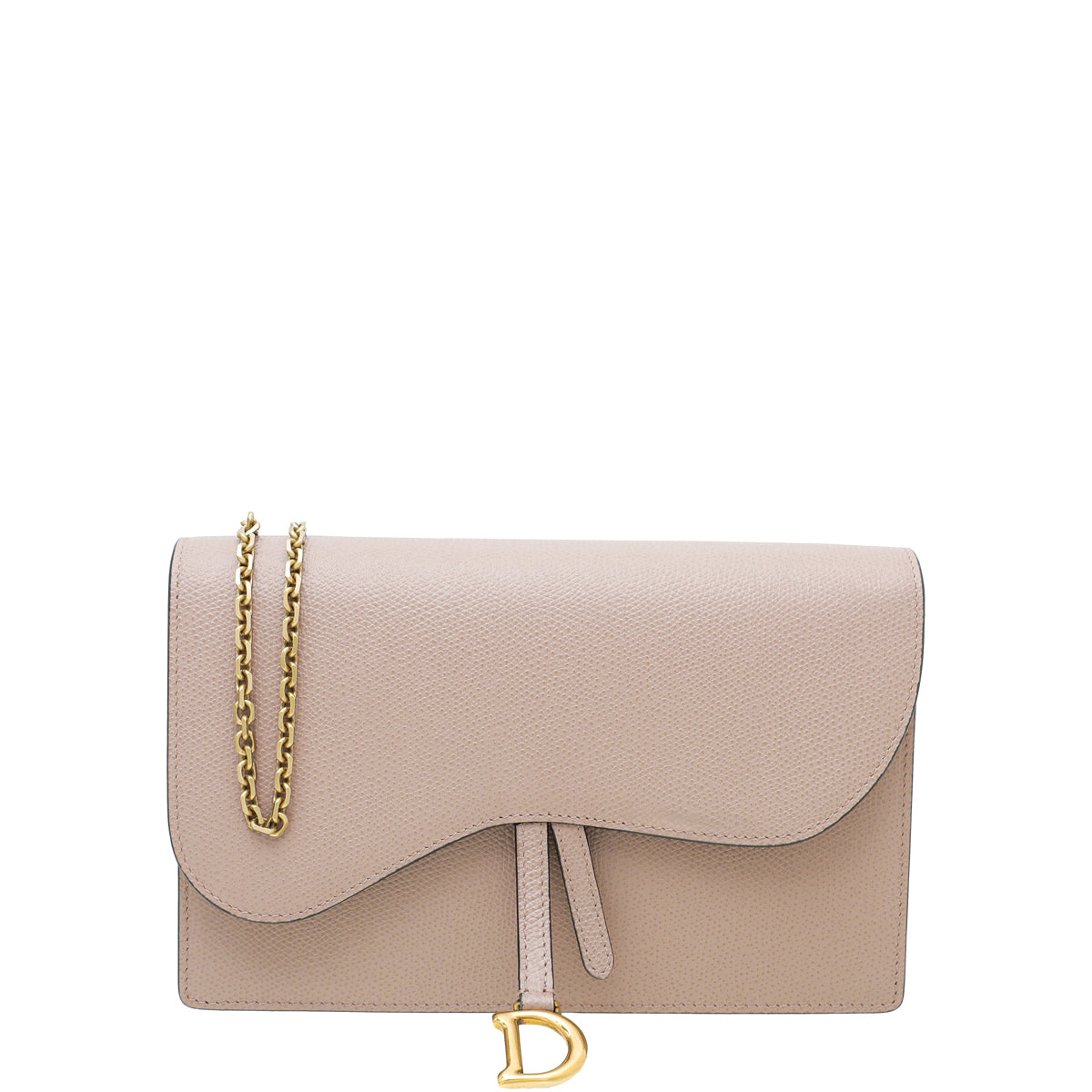 Christian Dior Dusty Pink Saddle Wallet On Chain Bag