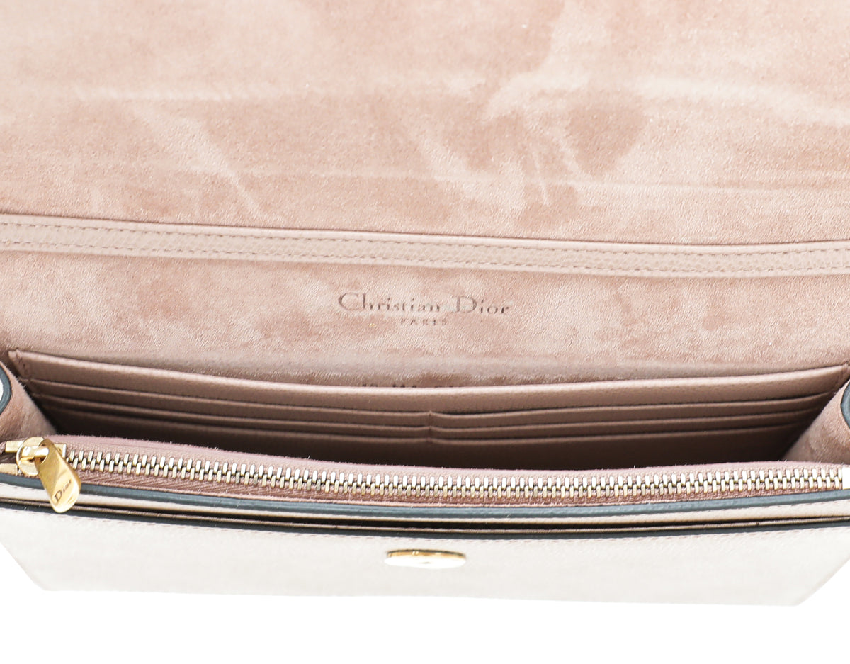 Christian Dior Dusty Pink Saddle Wallet On Chain Bag