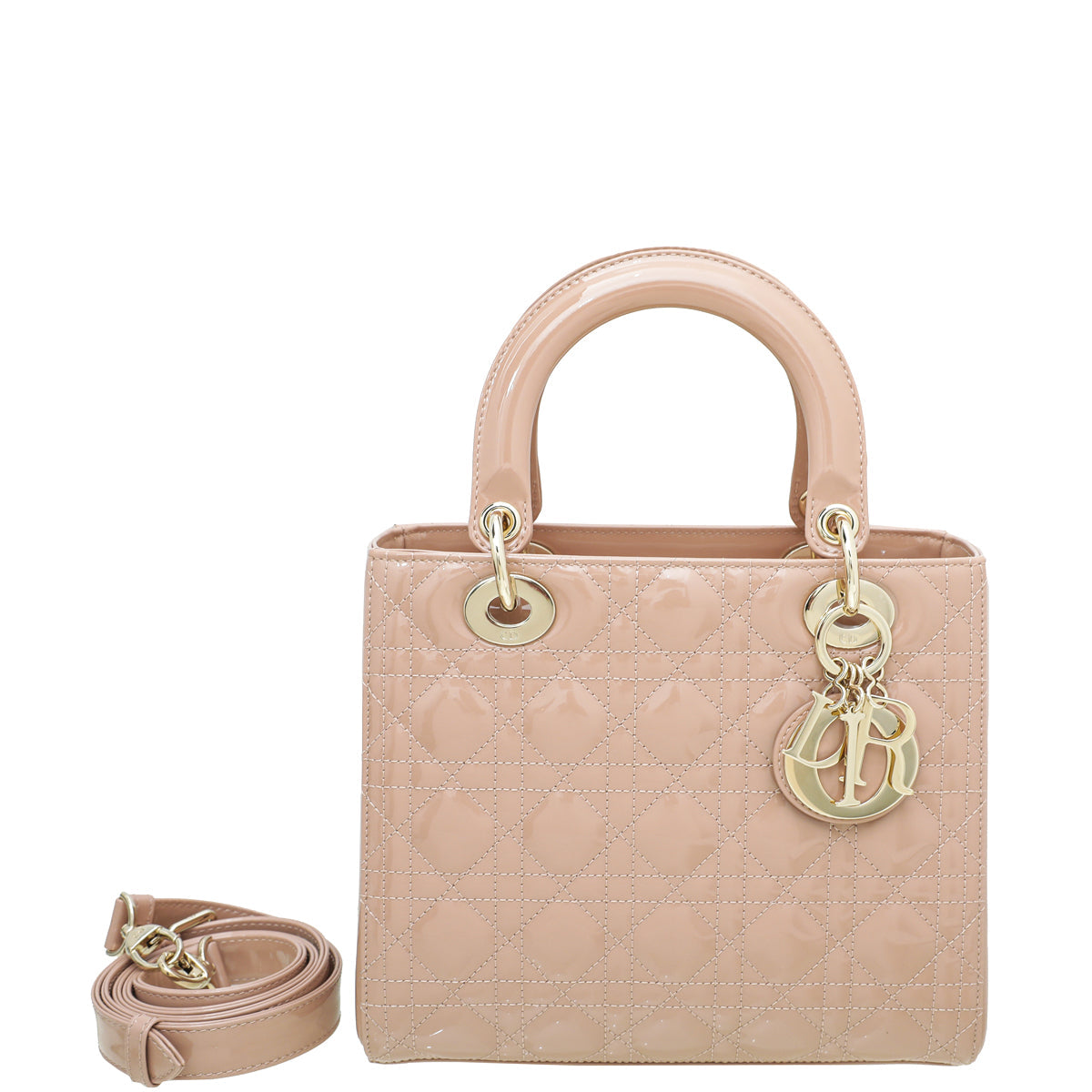 Christian Dior Rose Des Vents Lady Dior Bag