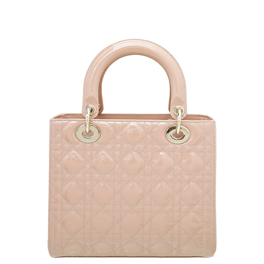 Christian Dior Rose Des Vents Lady Dior Bag